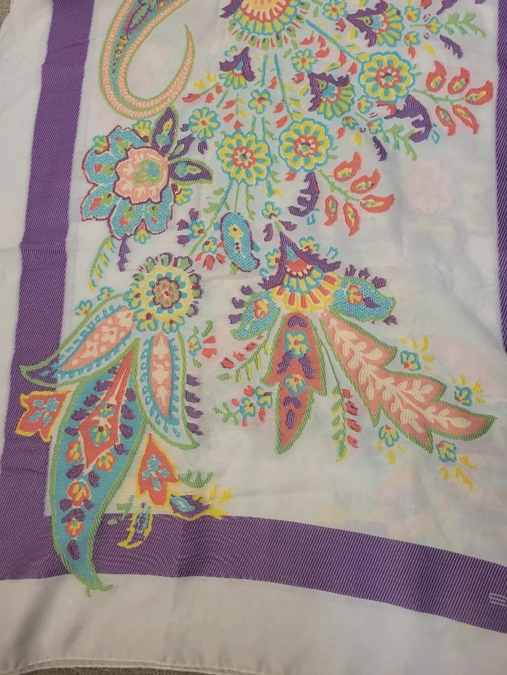 Etro Embroidered Silk Blend Scarf - NWT